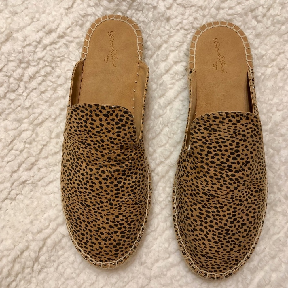 Animal Print Espadrille Mules